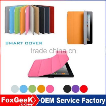 Fashionable Silk fiber tablet cover case for ipad 2 3 4 with Smart Cover magnetic Sleep / wake up features hot selling i