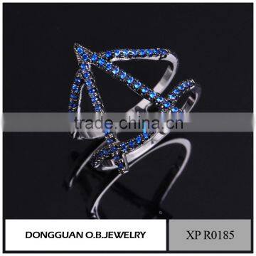 China wholesale white gold jewelry unique design folding silver ring 925 for girls