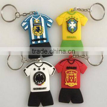 Promotional Football Team Jersey Pvc Keyrings