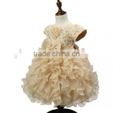2016 Children Frocks Designs Baby Dress Designs Pearls Decoration Baby Dress Designs photo-3