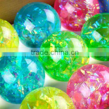 Funny cool Children's toys Lead crystal Elastic ball Flash Bouncing ball with cute small fish