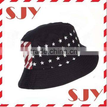 Screen printing flower design custom bucket hats for men