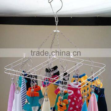 Stainless steel clothes hanger Clothes hanger;Laudry clips hanger;stainless steel clips