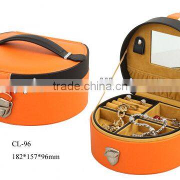 High quality leather small travel jewelry case from china supplier