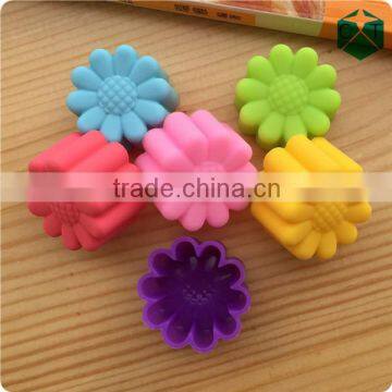 CTBED-QH-692 Flowers Silicone Muffin Cups Handmade Soap Molds Biscuit Chocolate Ice Cake Baking Mold Cake Pan photo-5