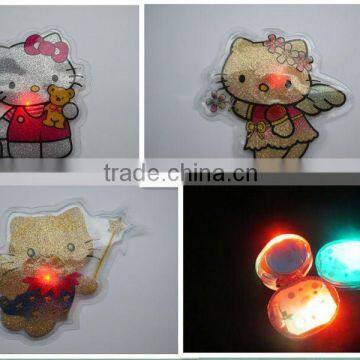 light up silver PVC patches for kids clothes