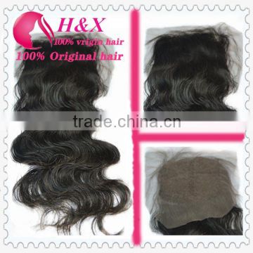 4x4inch lace size 1B body wave 100% Human Hair brazilian lace closure