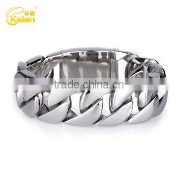 men's stainless steel heavy tribal ethnic bracelet with shiny surface