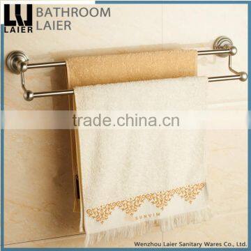 15125 High demand product in market stainless steel 304 brush nickel bathroom accessory double towel bar