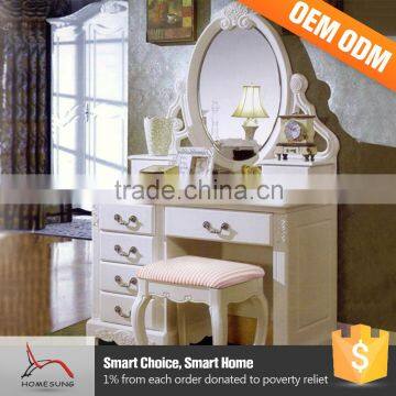 New Design Furniture Bath Vanity French Style Antique Dressing Table With Mirrors