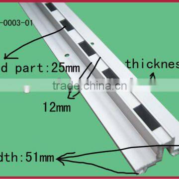 Wall aluminum slotted profile for shop fitting