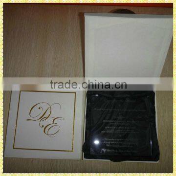 Personalized Engraved Crystal Royal Wedding Cards For Guest Invitation Souvenir Gifts