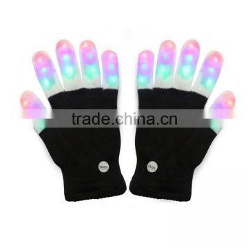 Black Color Christmas LED Finger Light Glove