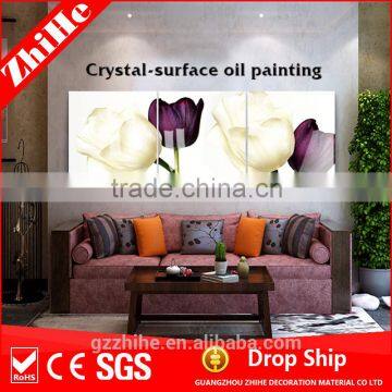 beautiful flower designs fabric painting of home decor with canvas painting