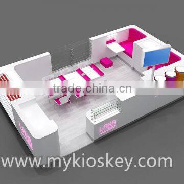 Factory made nail kiosk | shopping mall nail kiosk design | manicure table with nail dust collector for sale
