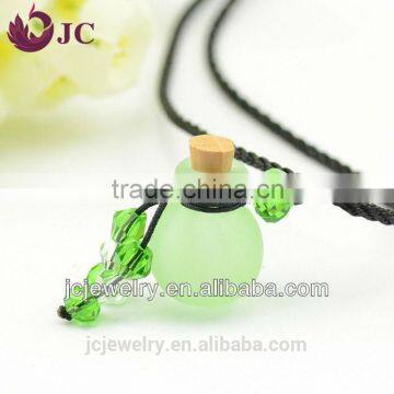 Jewelry Mini Glass Ball Bottle Perfume Essential Oil Pendant Necklace Wholesale