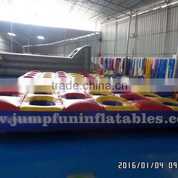 3 lane inflatable run obstacle race track for adults,funny inflatable sports games for child and adults