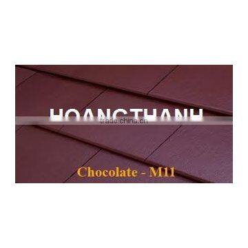 Concrete Roof Tile wave flat Chocolate M11