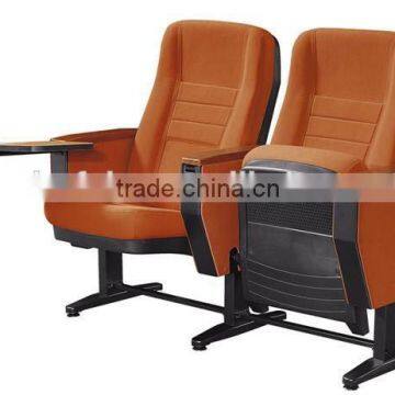 yellow fabric 2 Person 4d Theater Seats / Cinema Chair with writing pad YA-304\5