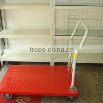 platform hand truck with pvc casters powder coating