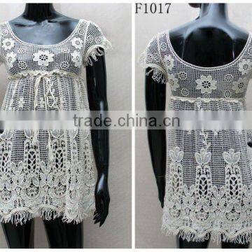 cotton embroidery net mesh designs for ladies dress