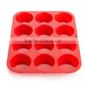 12 cup round custom silicone oven cake tray