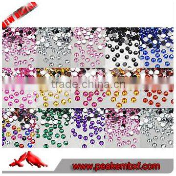 Non Hot Fix Crystal Loose Glass Colorful Korean Glass Stones for Jewelry Garment Accessories