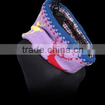 acrylic jacquard knitted scarf
