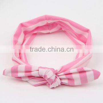 Top Quality Colorful Striped Bowknot Knot Girl Hair Headband,wholesale Baby Knot Headband photo-5