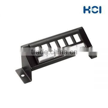 6 Port Front-Access 30 Degree Blank Angle Patch Panel for A/V Insert photo-2
