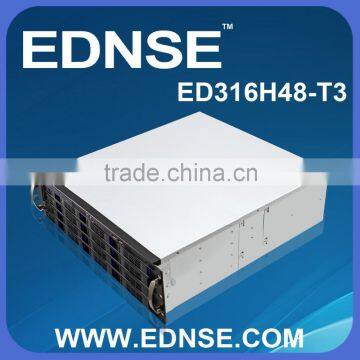 ED316H48-T3-F Short Depth 480mm 16 Bay 3U Network Storage Server Case