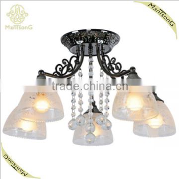 2016 Russian Style E14 Base Glass Flower Lamp Ceiling With 5 Lights, Decorative Lamps