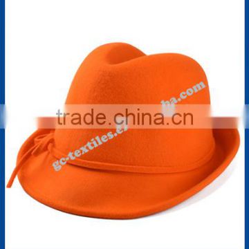 hot new products for 2014 multi-color Fedora ladies hats felt cat ear hat wholesale with bowknot