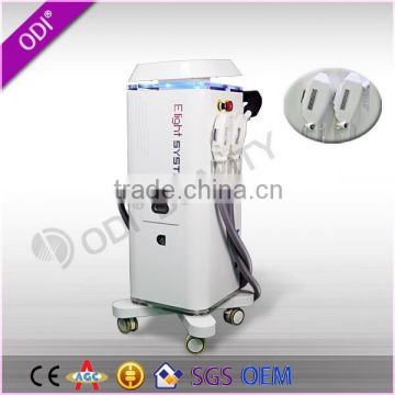 Skin rejuvenation, pigment removal, face lifting feature e-light hair removal equipment