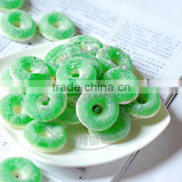 Jelly Ring Sugar Coated Fruit Gummy Candy