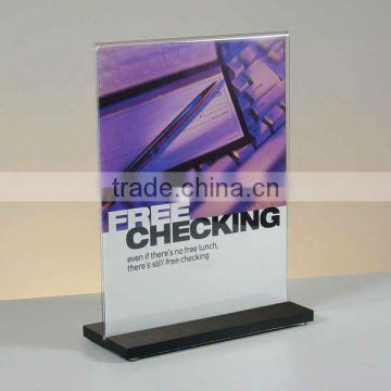 2013 promotional clear tabletop acrylic insert menu display holder/stand/ photo frame/acrylic table sign