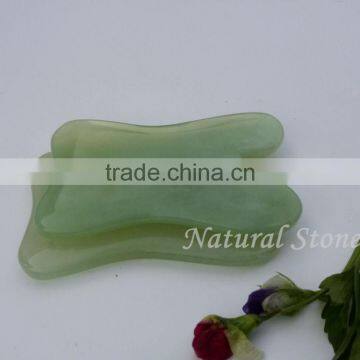 2015 new design thick jade gua sha board body massager,small gemstone handy portable body massager