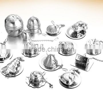 Christmas Promotional stainless steel cute tea infusers with chain