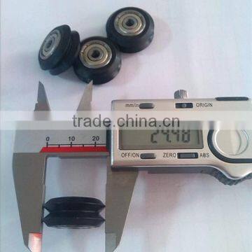 Plastic Rubber Coated V-nut Laufrollen Wheel Bearing 4x24x11 photo-6