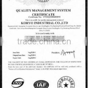 QUALITY MANAGEMENT SYSTEM CERTIFICATE