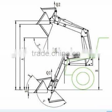New Design Hydraulic Operating Good Quality Tractor Use Back Hoe Digger Excavator With Swing 180 Degree photo-6