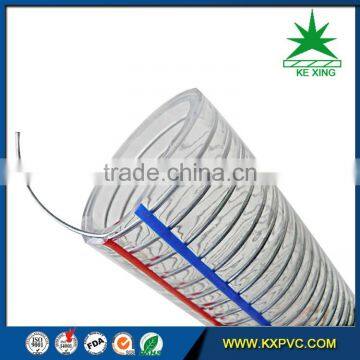 High Transparent Flexible PVC Steel Wire Reinforced Hose