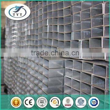 Large Annual Productivity Widely Used 100x80100*200mm Galvanized Rectangular pipe