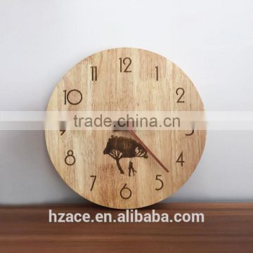 Personalized 11.4 inch wooden clock, fully custom gift, custom home decor, natural woodgrain and classy, Wall clock