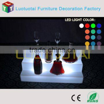 Unbroken High Quality PE LED Light up Wine Holder/strong Plastic Wine Display/bar Furniture LTT-SF05A photo-3