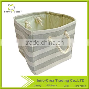 New Design OEM Weaving Cheap Storage Bin Boxes With Cotton Rope Handle