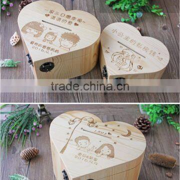 Antique Kid's DIY Wooden Piggy Bank House Creative High Quality Wooden Coin Box photo-2