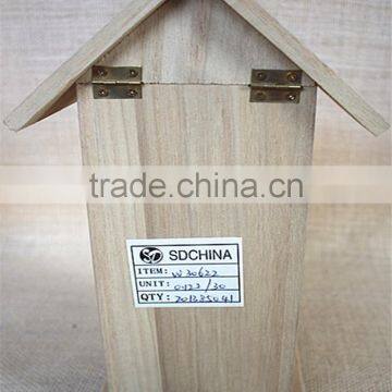 Handmade Crafts Wood Room Toy Wooden Bird Nest Packaging Sticky Window Wood Toys With Heartshapeed Window photo-6