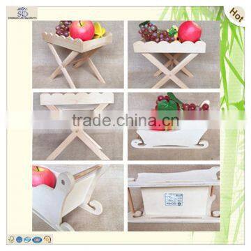 Craft Legs Holder Waving Edge Wooden Bed Tray photo-6