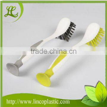 Plastic Pot Brush With Handle For Kitchen Cleaning